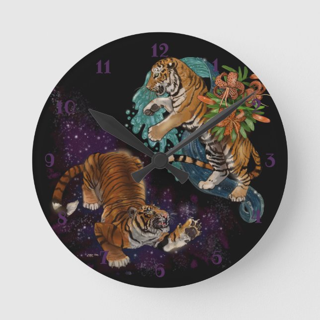 Fate in the Stars Tigers  Round Clock (Front)