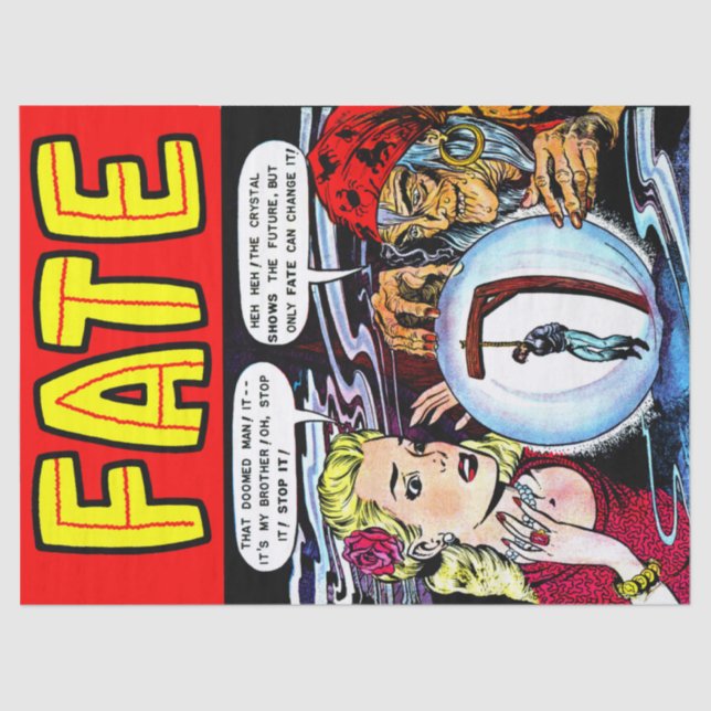 Fate The Witch Fortune Teller Comics Decoupage Tissue Paper (Front)
