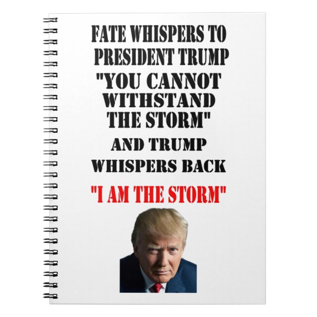 FATE WHISPERS TO PRESIDENT TRUMP NOTEBOOK (Front)