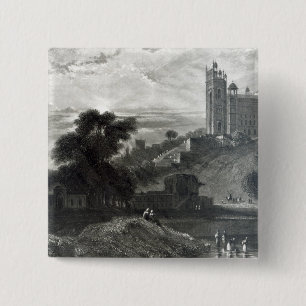 Fatehpur Sikri near Agra, engraved by Brandard 15 Cm Square Badge