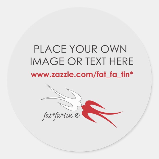 fatfatin Blank Custom Your Own Design Sticker (Front)