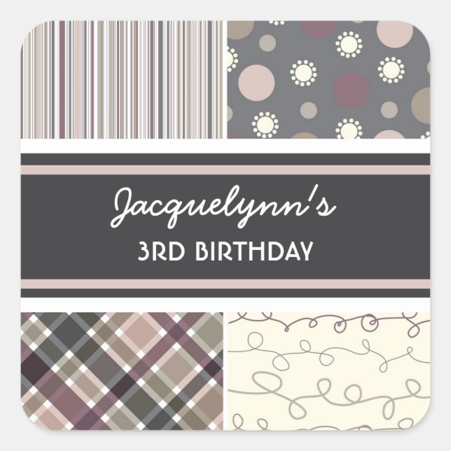 fatfatin Retro Coffee Combo Birthday Sticker (Front)