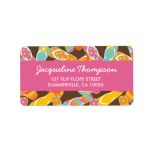 fatfatin Summer Flip Flops Party Address Labels