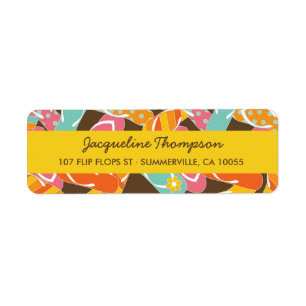 fatfatin Summer Flip Flops Party Address Labels