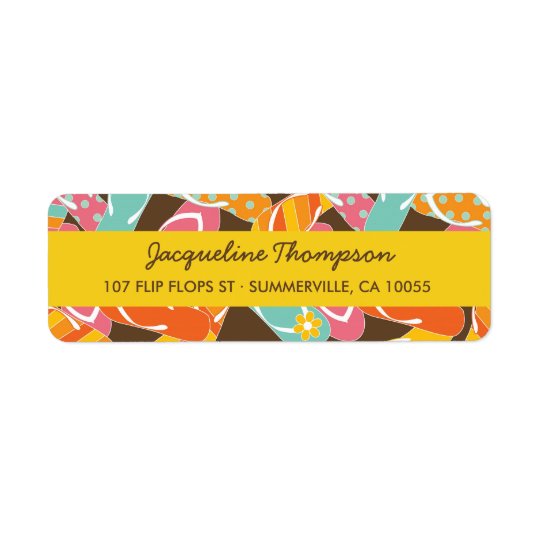 fatfatin Summer Flip Flops Party Address Labels