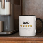 Father 5 Star Rating | Best Dad Ever Mug<br><div class="desc">Searching for the ultimate Father's Day present? Our 'Dad' mug perfectly captures your sentiments! Flaunting a 5-star review, it was hailed as the representation of a 'funny, strong, best dad ever'. Get it personalized with your child's name and gift your dad a coffee break filled with love and a dash...</div>