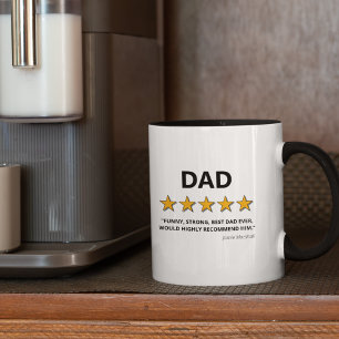 Father 5 Star Rating   Best Dad Ever Mug