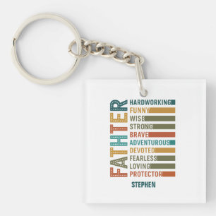 Father – A Tribute of Strength, Love, and Devotion Key Ring