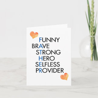 Father Acronym Happy Father's Day Greeting Card