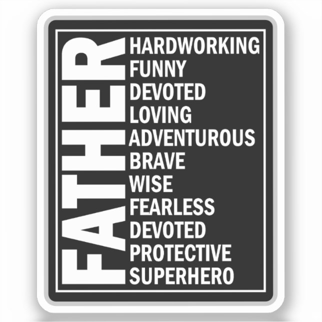 Father Adjective Fathers Day Cool Dad Definition (Front)