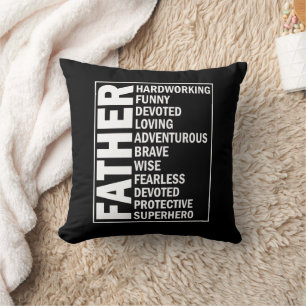 Father Adjective Fathers Day Cool Dad Definition Cushion