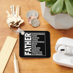 Father Adjective Fathers Day Cool Dad Definition Key Ring