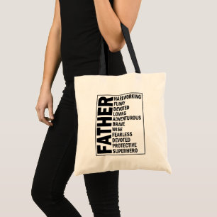 Father Adjective Fathers Day Cool Dad Definition Tote Bag
