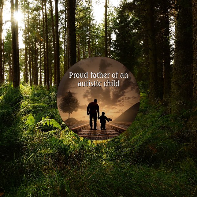 Father and Child Autism Awareness Button (Creator Uploaded)