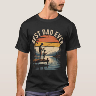 Father And Child Fishing Vintage T-Shirt