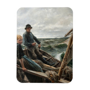 Father and Daughter at Sea (by Albert Edelfelt) Magnet