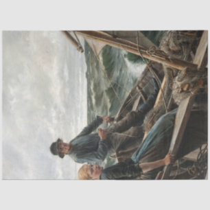 Father and Daughter at Sea (by Albert Edelfelt) Tissue Paper