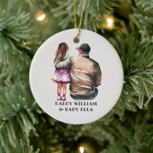 Father and Daughter Bond (11) Ceramic Ornament