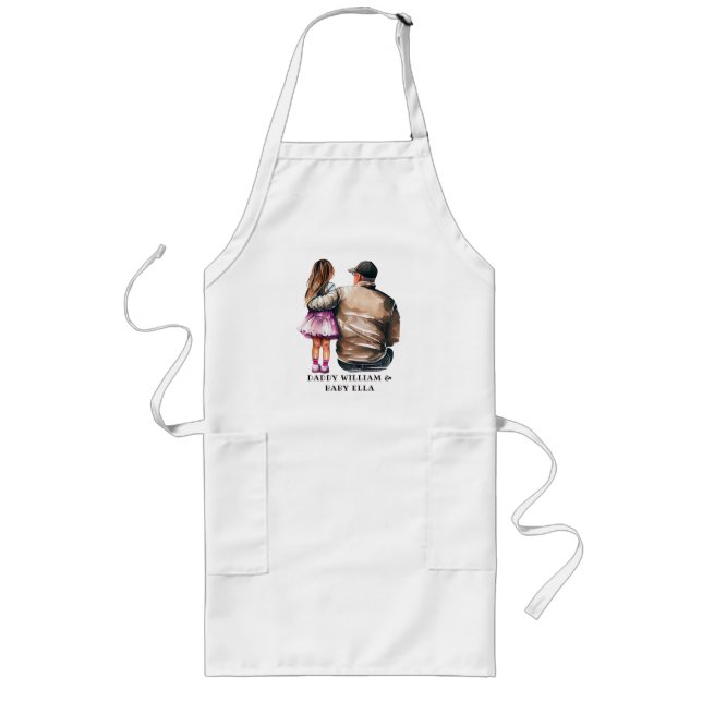 Father and Daughter Bond (11) Long Apron (Front)