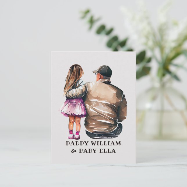 Father and Daughter Bond (11) Postcard (Standing Front)