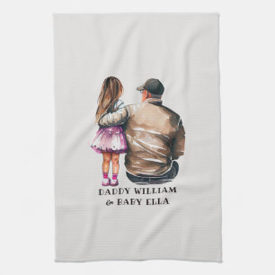 Father and Daughter Bond (11) Tea Towel