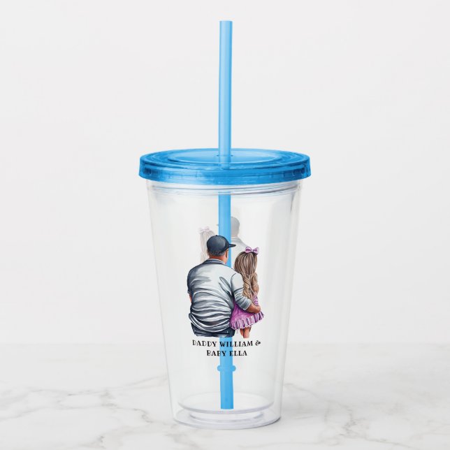 Father and Daughter Bond (12) Acrylic Tumbler (Front)
