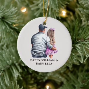 Father and Daughter Bond (12) Ceramic Ornament