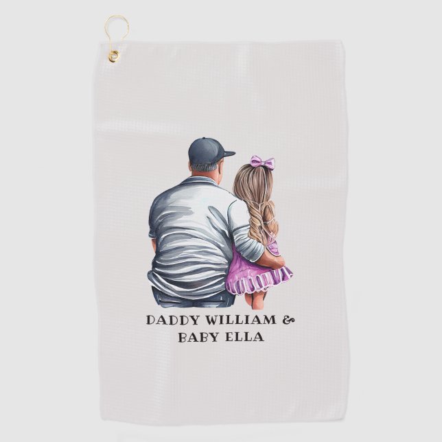 Father and Daughter Bond (12) Golf Towel (Front)
