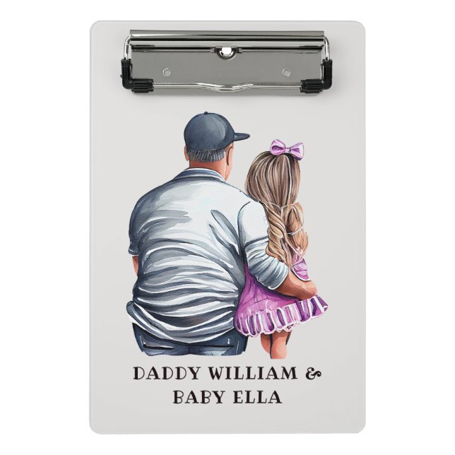 Father and Daughter Bond (12) Mini Clipboard (Front)