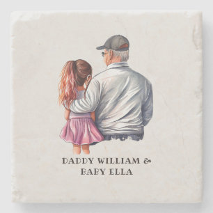 Father and Daughter Bond (14) Stone Coaster