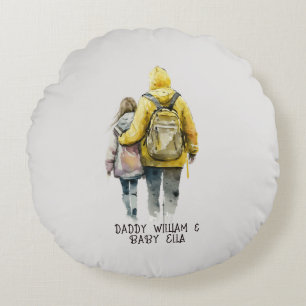 Father and Daughter Bond (2) Round Cushion
