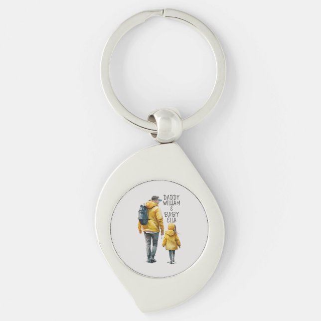 Father and Daughter Bond (3) Key Ring (Front)
