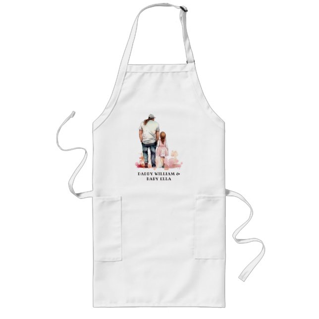 Father and Daughter Bond (6) Long Apron (Front)
