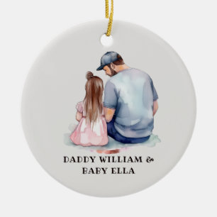 Father and Daughter Bond (7) Ceramic Ornament