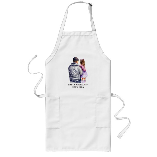 Father and Daughter Bond (9) Long Apron (Front)