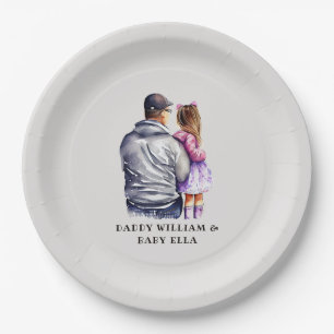 Father and Daughter Bond (9) Paper Plate