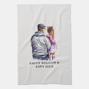 Father and Daughter Bond (9) Tea Towel