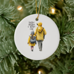 Father and Daughter Bond Ceramic Ornament