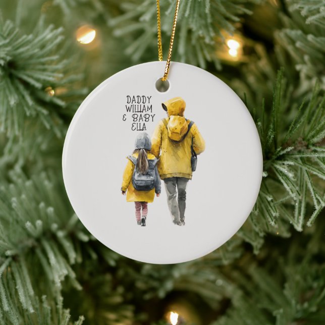 Father and Daughter Bond Ceramic Ornament (Tree)