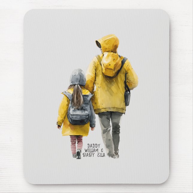 Father and Daughter Bond Mouse Pad (Front)