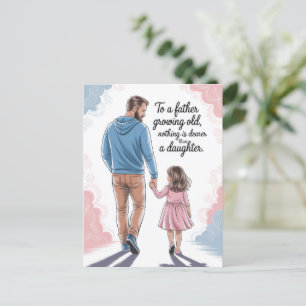 Father and Daughter Card Father’s Day Birthday 