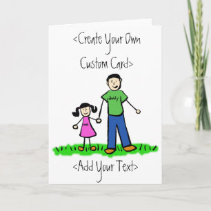 Father and Daughter Custom Greeting Card