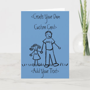 Father and Daughter Custom Greeting Card