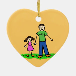 Father and Daughter Family Custom Ornaments