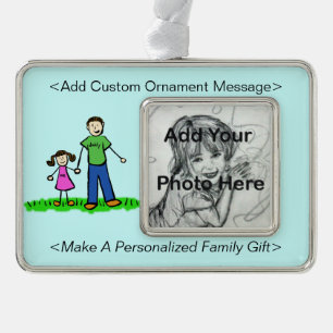 Father and Daughter Family Cute Custom Ornament