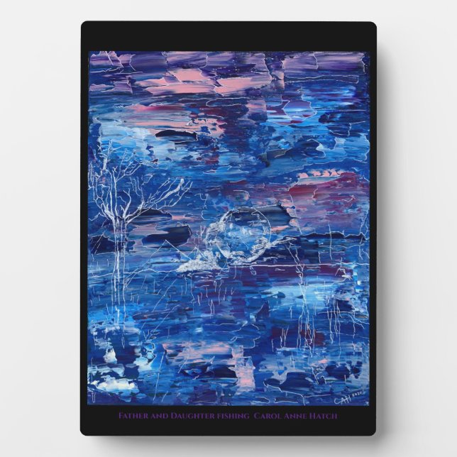 Father and Daughter fishing Plaque (Front)