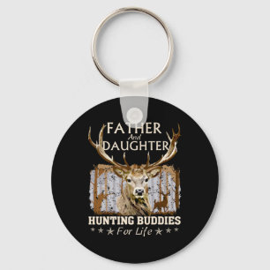 Father And Daughter Hunting Buddies For Life Fun F Key Ring