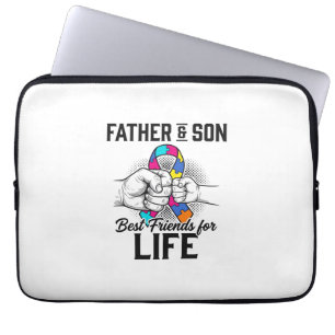 Father and Son Best Friends for Life Puzzle Ribbon Laptop Sleeve