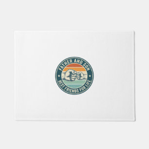 Father and Son Best Friends Vintage Fist Bump Shir Doormat
