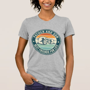 Father and Son Best Friends Vintage Fist Bump Shir T-Shirt